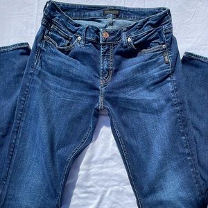 Silver Jeans (Western Glove Works) Avery Straight leg Dark Denim 30 X 32